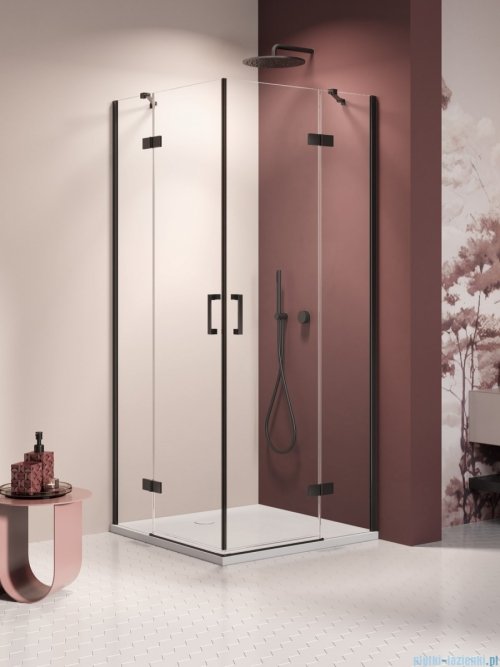 New Trendy Nesta Black kabina 120x90x200 cm drzwi podwójne szkło przejrzyste K-3777