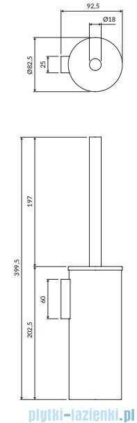 Omnires Modern Project szczotka Wc wisząca złoty szczotkowany MP60621GLB