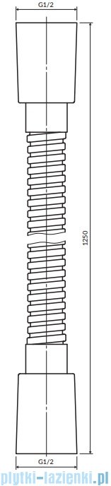 Omnires wąż prysznicowy 125 cm czarny 022-BL