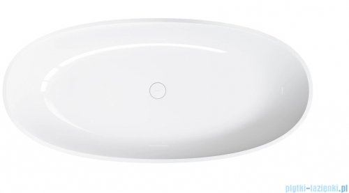 Omnires Shell M+ wanna wolnostojąca z przelewem 160x75 cm biały połysk SHELLWWZPBP