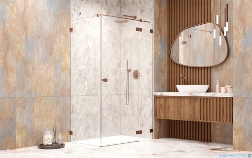 Radaway Essenza Pro Brushed Copper Kdj kabina 100x100cm prawa szczotkowana miedź 10097100-93-01R/10098100-01-01 