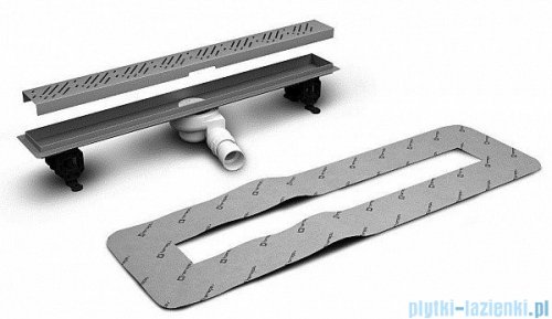 Radaway Steel Odpływ liniowy 115x8cm 5L115A,5R115S