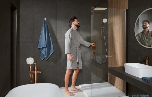 KFA MALAGA ROSE GOLD zestaw prysznicowy przesuwny różowe złoto szczotkowane 841-352-34