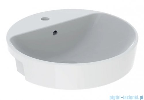 Geberit VariForm Umywalka okrągła z półką, częściowo wpuszczana w blat 50cm KeraTect 500.782.00.2