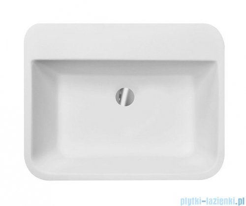 Besco Assos S-Line B&amp;W umywalka nablatowa biało-czarna 40x50x15cm #UMD-AP-NB