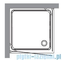 Kerasan Retro Kabina kwadratowa prawa szkło przejrzyste profile złote 90x90 9146T1