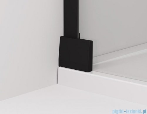 SanSwiss Cadura Black Line drzwi wahadłowe 75cm jednoczęściowe prawe z profilem przyściennym  czarny mat CA1CD0750607