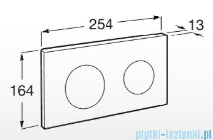 Roca Duplo One PL10 przycisk spłukujący podwójny chrom A890189001
