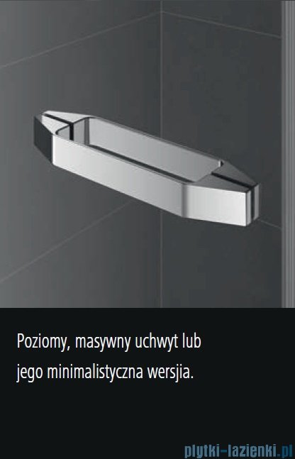 Kermi Tusca drzwi wahadłowe 1-skrzydłowe z ścianką stałą prawe 120 cm TU1FR12020VPK