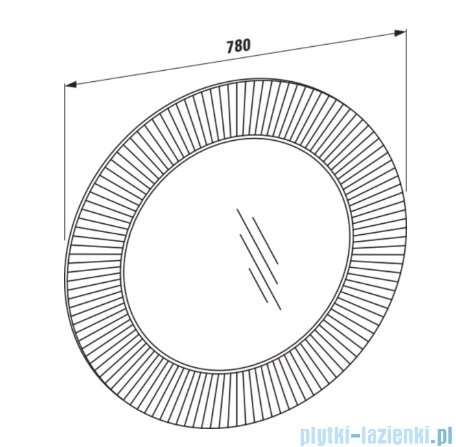 Luafen Kartell lustro 78 cm H3863310860001