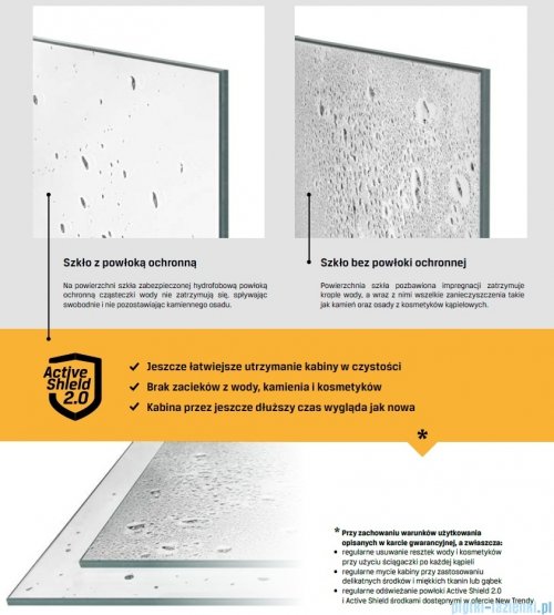 New Trendy Eventa Black Chrome kabina prysznicowa prostokątna 90x80x200 cm przejrzyste czarny połysk EXK-6210
