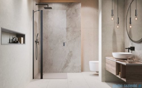 Radaway Nes KDD II Brushed GunMetal kabina walk-in 100cm lewa szczotkowany grafit szkło przejrzyste 10031100-92-01L