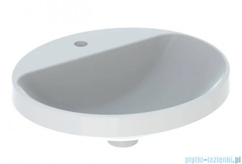 Geberit VariForm Umywalka owalna z półką z otworem na baterię, bez przelewu 50x45cm szkliwiony spód 500.715.01.2