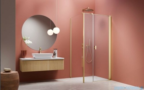 Radaway Nes 6 Kds I Brushed Light Gold kabina 120x75cm prawa szczotkowane jasne złoto 10023120-98-01R/10043075-98-01