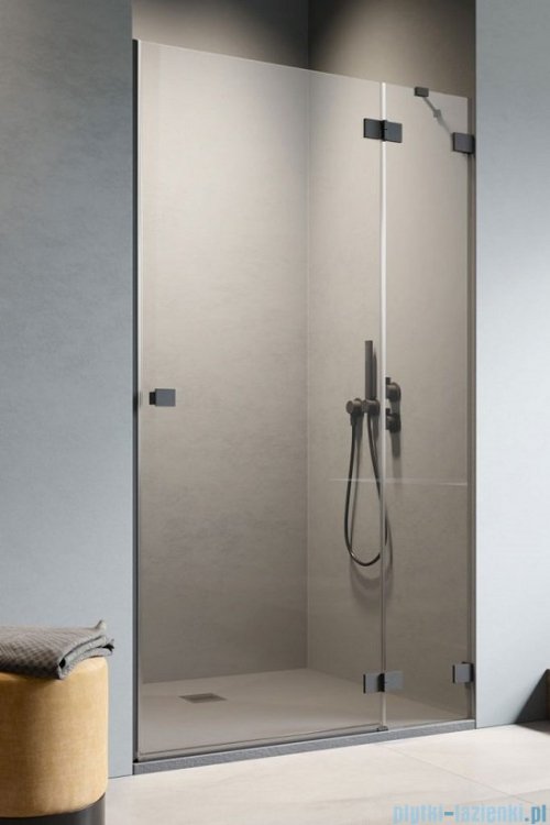 Radaway Essenza Pro Black Dwj drzwi wnękowe 110cm prawe czarny mat/szkło przejrzyste 10099110-54-01R