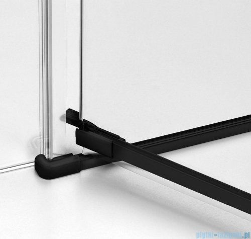 New Trendy Avexa Black drzwi wnękowe 90x200 cm przejrzyste lewe EXK-1548