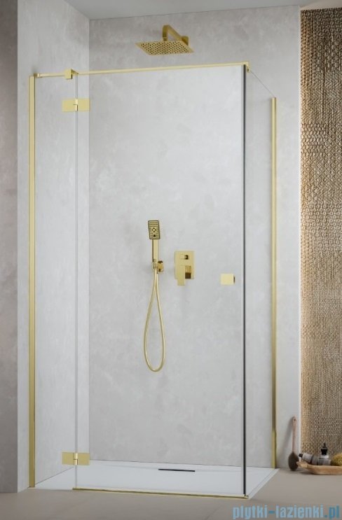 Radaway Essenza 8 Gold Kdj kabina 120x75cm lewa złoty połysk/szkło przejrzyste 10480812-01-01L/10470337-09-01L/10113075-01-01