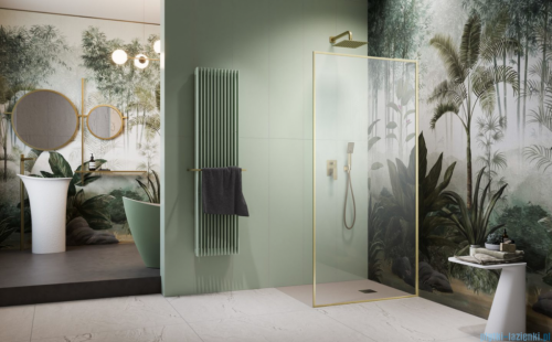Radaway Modo F SL Brushed Gold II kabina Walk-in 90x201,6cm prawa Szczotkowane Złoto szkło przejrzyste 10419094-99-01R