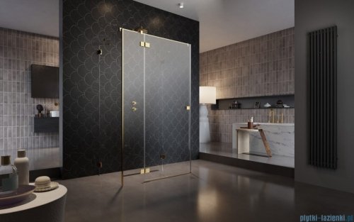 Radaway Essenza Pro Gold Kdj+S kabina 75x80x75cm lewa złoty połysk/szkło przejrzyste 10097380-09-01L/10098075-01-01/10098075-01-01