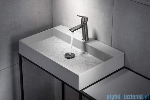 Deante Correo umywalka nablatowa granitowa 60x40 cm szary metalik CQR SU6S