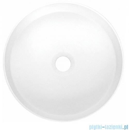 Deante Silia umywalka nablatowa granitowa Ø36 cm alabaster CQS AU4S