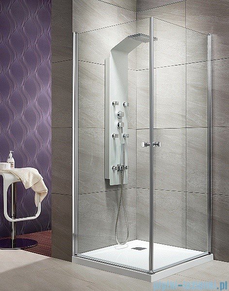 Radaway Eos KDD kabina prysznicowa 80x80 szkło intimato + Brodzik Delos C + syfon