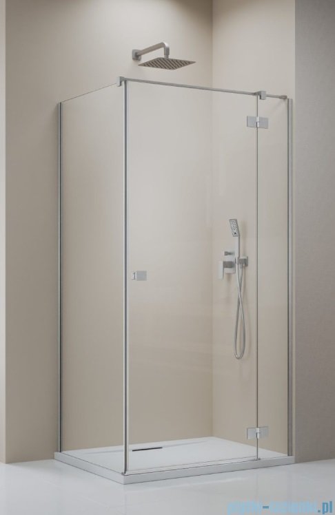 Radaway Essenza 8 Brushed Nickel Kdj kabina 80x70cm prawa szczotkowany nikiel 10480512-01-01R/10470237-91-01R/10113070-01-01