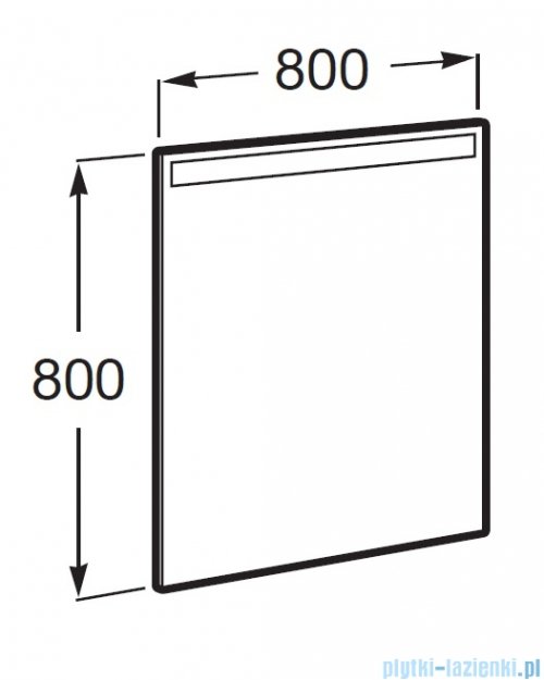 Roca Eidos lustro łazienkowe Led 80x80cm A812356000