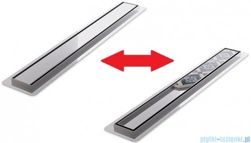 Wiper New Premium Revers Odpływ liniowy z kołnierzem 80 cm syfon drop 50 szlif 500.0255.02.080