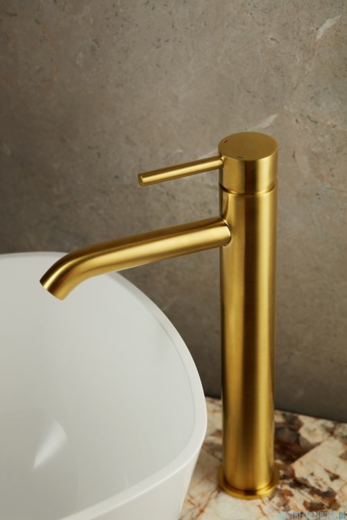 KFA MOZA BRUSHED GOLD bateria umywalkowa nablatowa złoty szczotkowany 5032-612-31