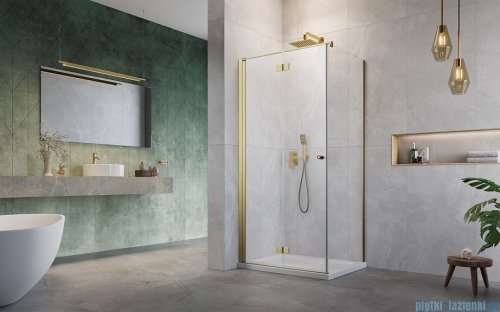 Radaway Nes KDJ B Brushed Gold kabina 100x80 lewa szczotkowane złoto 10025100-99-01L/10039080-01-01