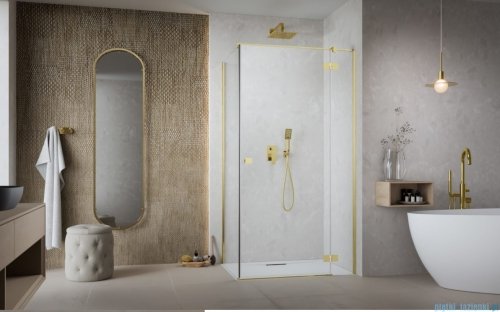 Radaway Essenza 8 Gold Kdj kabina 110x120cm prawa złoty połysk/szkło przejrzyste 10480712-01-01R/10470337-09-01R/10113120-01-01