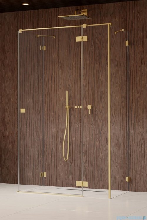 Radaway Essenza Pro Brushed Gold Kdj+S kabina 100x90x100cm prawa szczotkowane złoto 10097390-99-01R/10098100-01-01/10098100-01-01