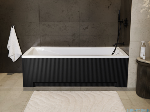 Besco Obudowa wanny prostokątnej UNI Ryfle Matt Black 160x70 cm  #OAPM-160URB