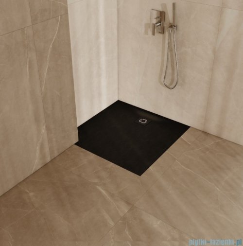 Schedpol Schedline Magnific brodzik kwadratowy Black Stone 80x80x3,5cm 3SP.M1K-8080/C/ST-M9/C/ST
