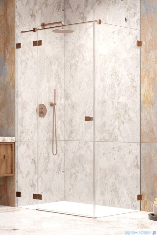 Radaway Essenza Pro Brushed Copper Kdj kabina 100x90cm lewa szczotkowana miedź 10097100-93-01L/10098090-01-01