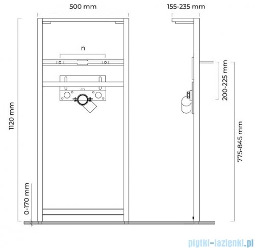 Oltens Triberg stelaż podtynkowy do umywalki 53001000
