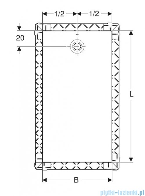 Geberit brodzik Olona 180x90cm z włókniną uszczelniającą biały 550.940.00.1