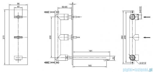 Kohlman Nexen Podtynkowa bateria umywalkowa chrom QW196U