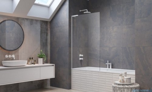 Radaway Modo SL White PNJ II parawan nawannowy 80cm lewy biały mat/przejrzyste 10316080-04-01L