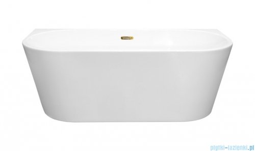 Besco Vica New wanna 170x80cm wolnostojąca przyścienna z przelewem szczelinowym slim syfon klik-klak czarny matt #WAS-170VNCZ