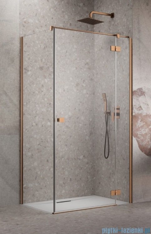 Radaway Essenza Kdj Brushed Copper kabina 100x75cm prawa szczotkowana miedź 1385040-93-01R/1384049-01-01