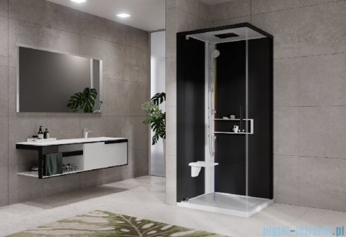 Novellini Glax 2 2.0 kabina z hydromasażem hydro plus 90x90 lewa biała G22GF99SM1L-1UH