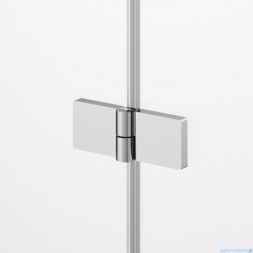 Ronal ANNEA AN13 Drzwi jednoczęściowe ze ścianką stałą w linii 90x200cm prawe srebrny połysk AN13D09005007