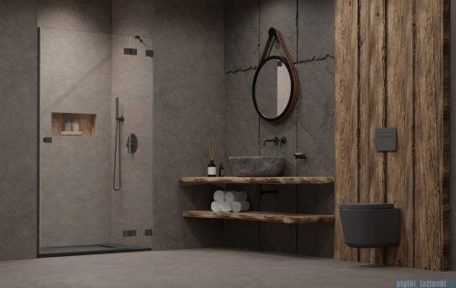 Radaway Essenza Pro Brushed GunMetal Dwj drzwi wnękowe 130cm prawe szczotkowany grafit 10099130-92-01R