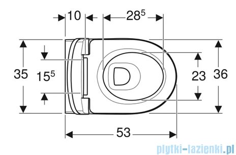 Geberit Selnova Premium Zestaw miski wiszącej Rimfree z deską sedesową 501991001