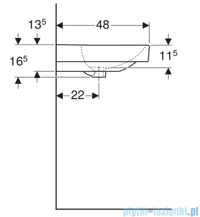 Geberit Smyle Square Umywalka 75x48cm 500.249.00.2
