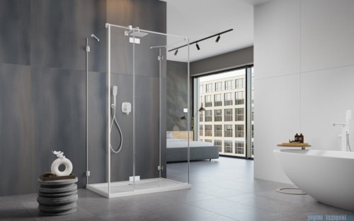 Radaway Essenza Pro White Kdj+S kabina 80x90x80cm lewa biały mat/szkło przejrzyste 10097390-04-01L/10098080-01-01/10098080-01-01