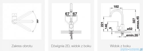 Blanco Mida bateria wysokociśnieniowa chrom 517742