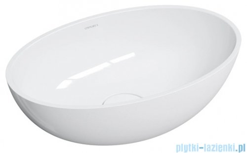 Omnires Shell M+ umywalka nablatowa 50x32 cm biały połysk SHELL500UNBP